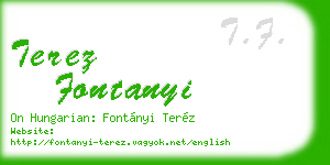terez fontanyi business card